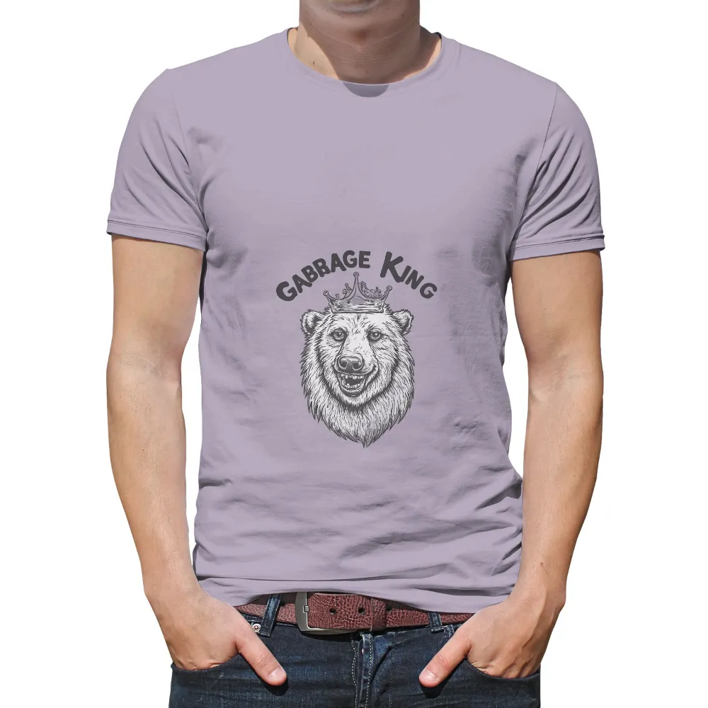 Custom Pop Culture Design: Majestic Bear with Crown|retro valentines day shirt