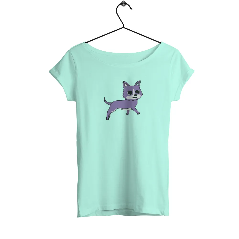 Tee Shirts Printed: Whimsical Purple Cat - Wearable Art|wearable art t shirts