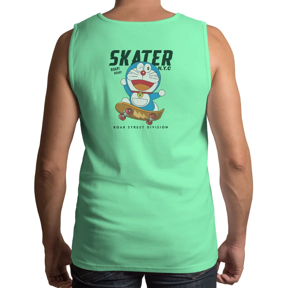 Tee Shirts Printed: Doraemon Skater NYC - Anime Sports Tee|cowboy shirt cartoon