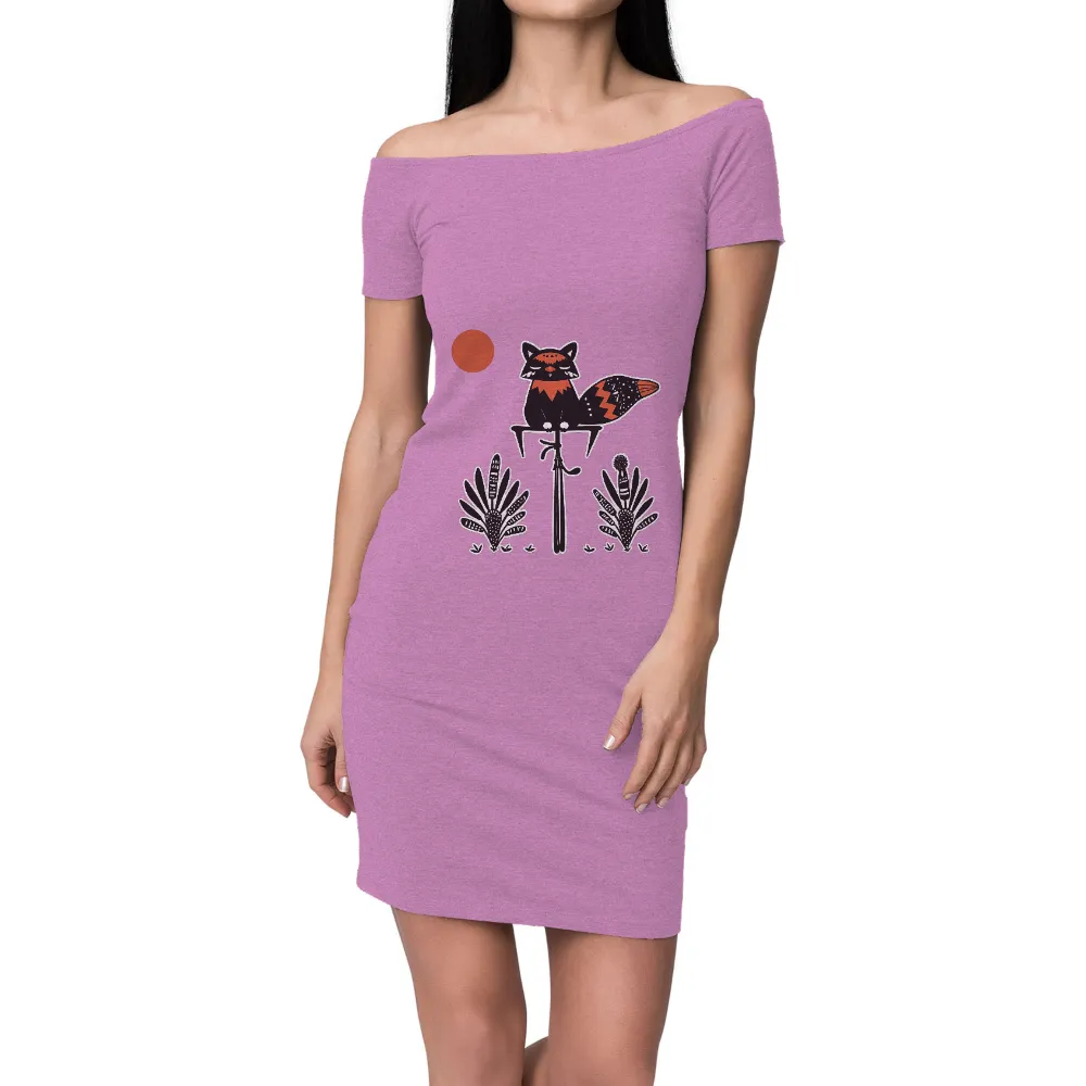 T-Shirts Custom: Whimsical Fox in Harmony with Nature|full ganpati t shirt pattern