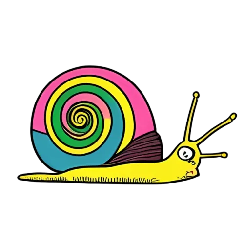 Shirts Graphic Tees: Whirly the Colorful Snail - Artistic Designs