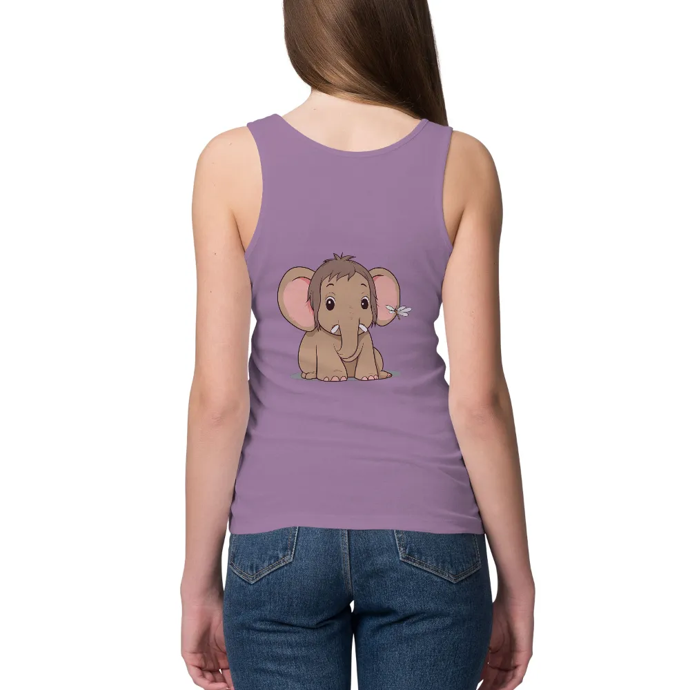 TShirt Design: Whimsical Baby Elephant with Dragonfly|cute long sleeve summer shirts