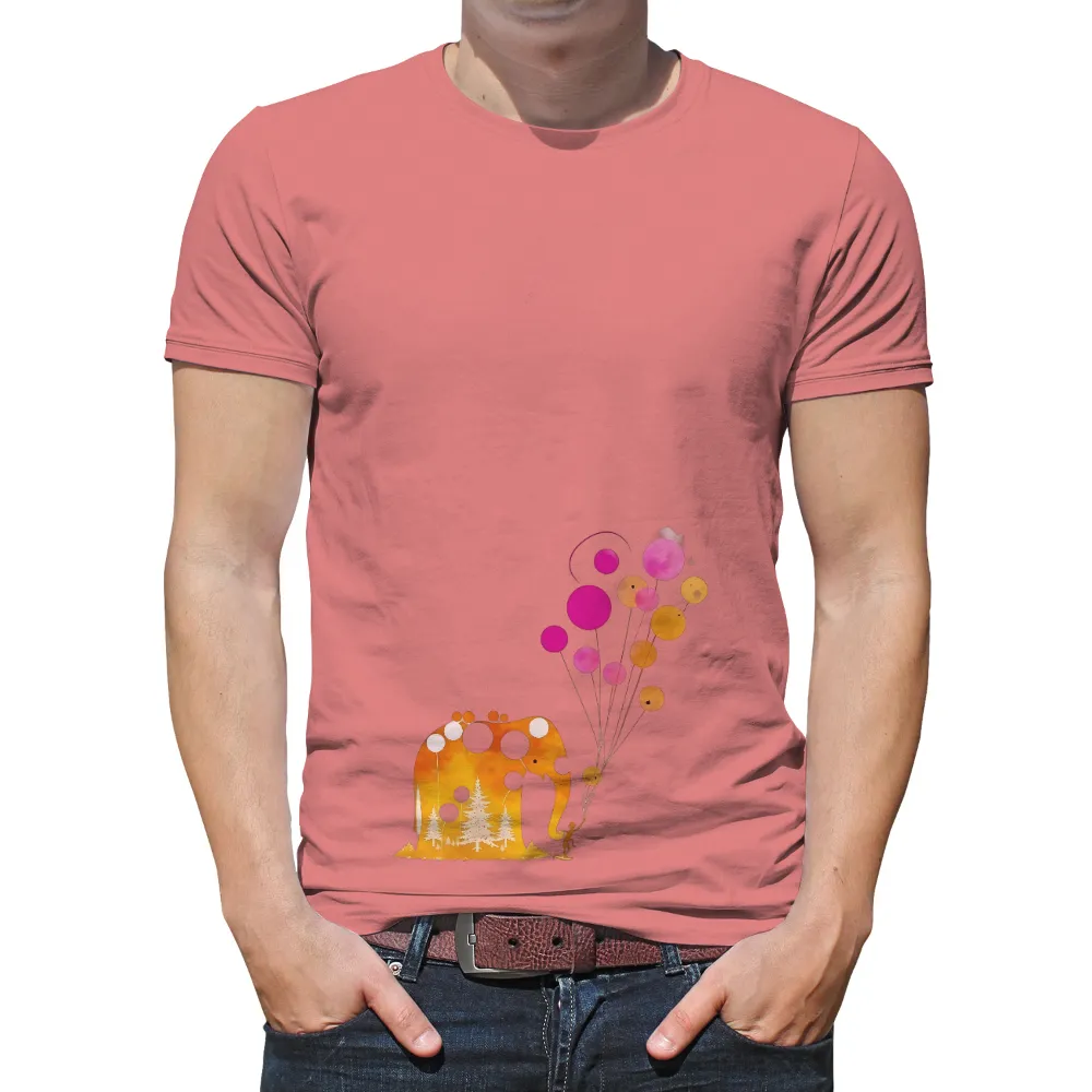 T-Shirts Design: Whimsical Elephant with Balloons - Joy and Wonder|field of dreams game shirts