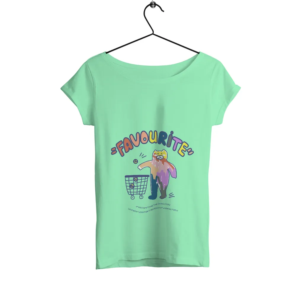 Customized Tee Shirts: Whiskers' Quirky Shopping Adventure|colorful 80s shirt