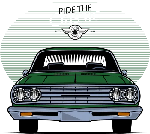 Custom Tee Shirts: Ride the Classic Chevrolet Impala