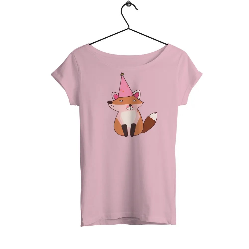 TShirt Design: Felix the Fox's Festive Party Hat|happy holidays with cheese shirt