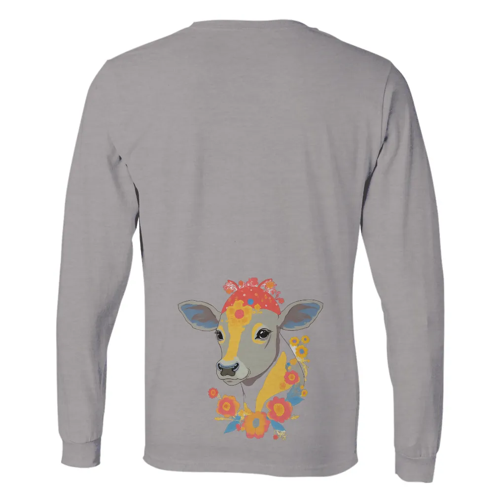 TShirt Design: Blossom the Floral Cow|lady pink street art