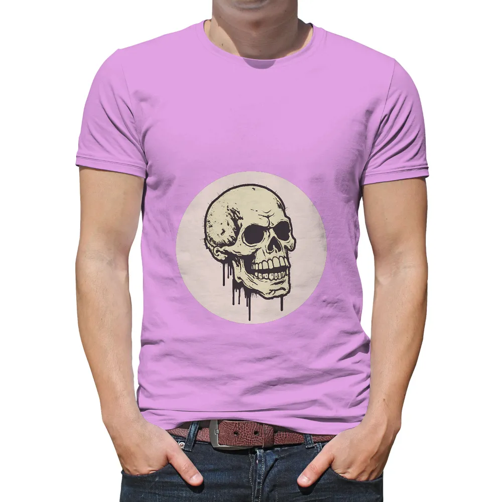 Graphic Tees: Surreal Skull - Exploring Life and Death| stark white background