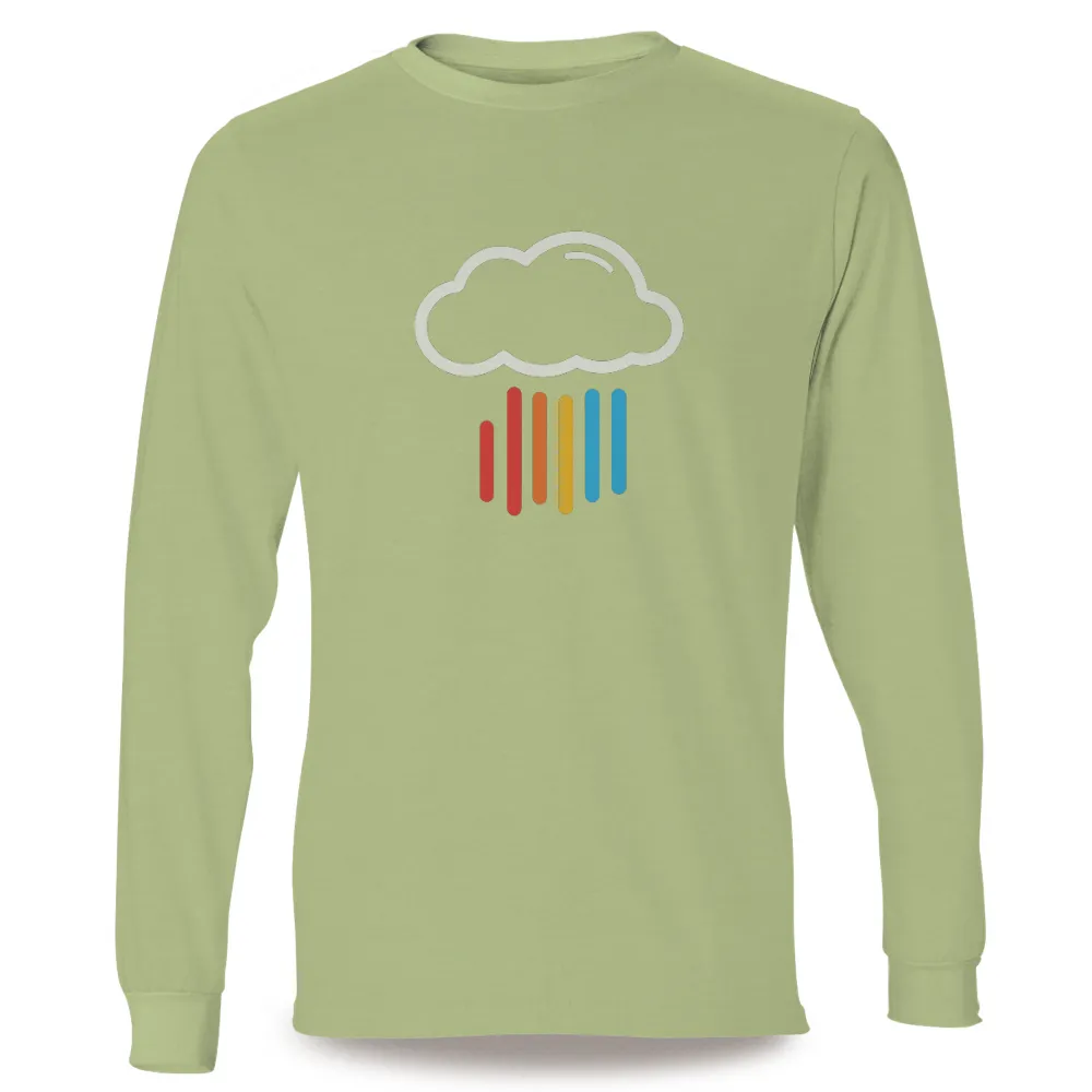 T-Shirts Custom: Summer Rain Rainbow Cloud | Refreshing Joy| Summer rain T-shirt design