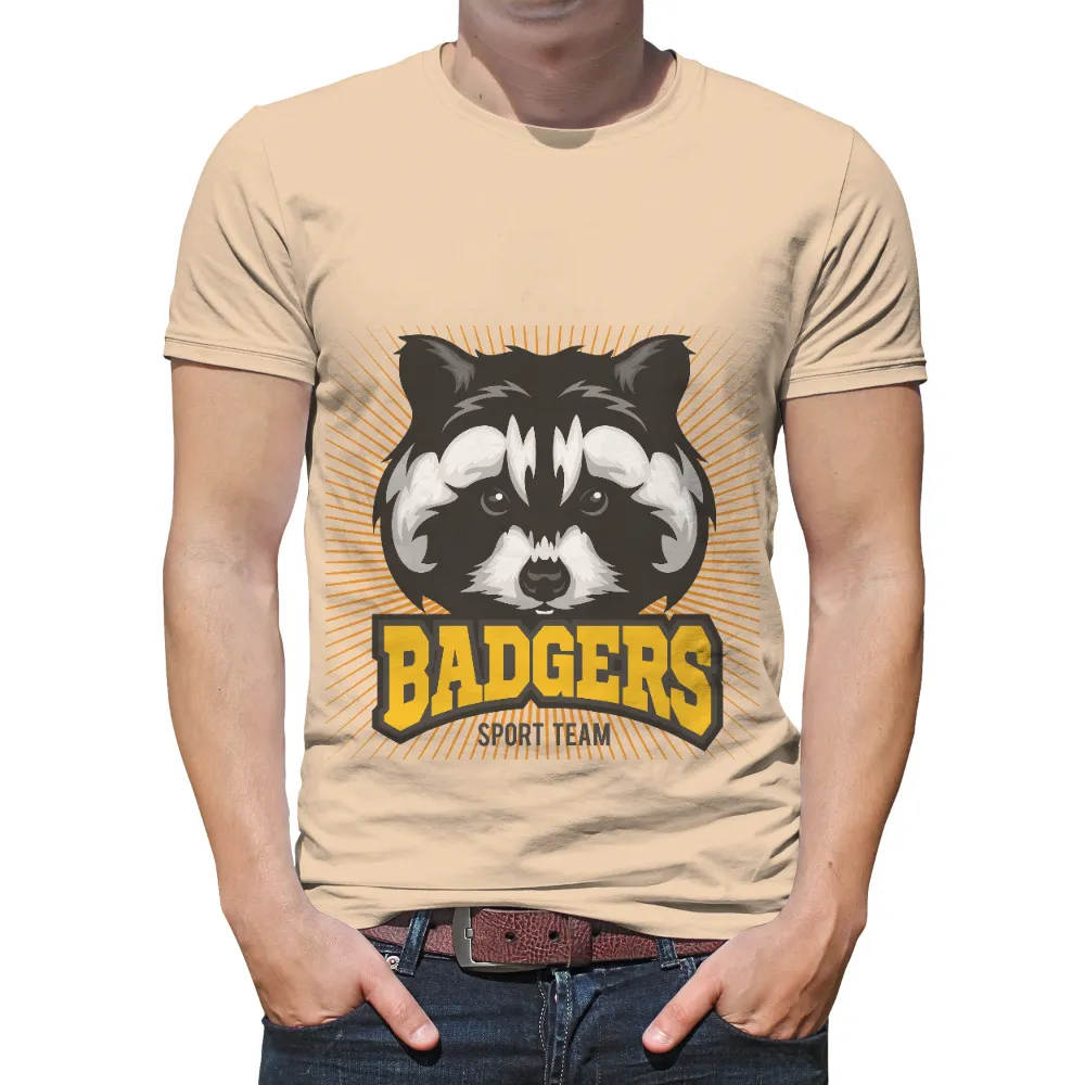 Customized Tee Shirts: Bold Badgers Mascot for Your Team|best lightweight sun protection clothing