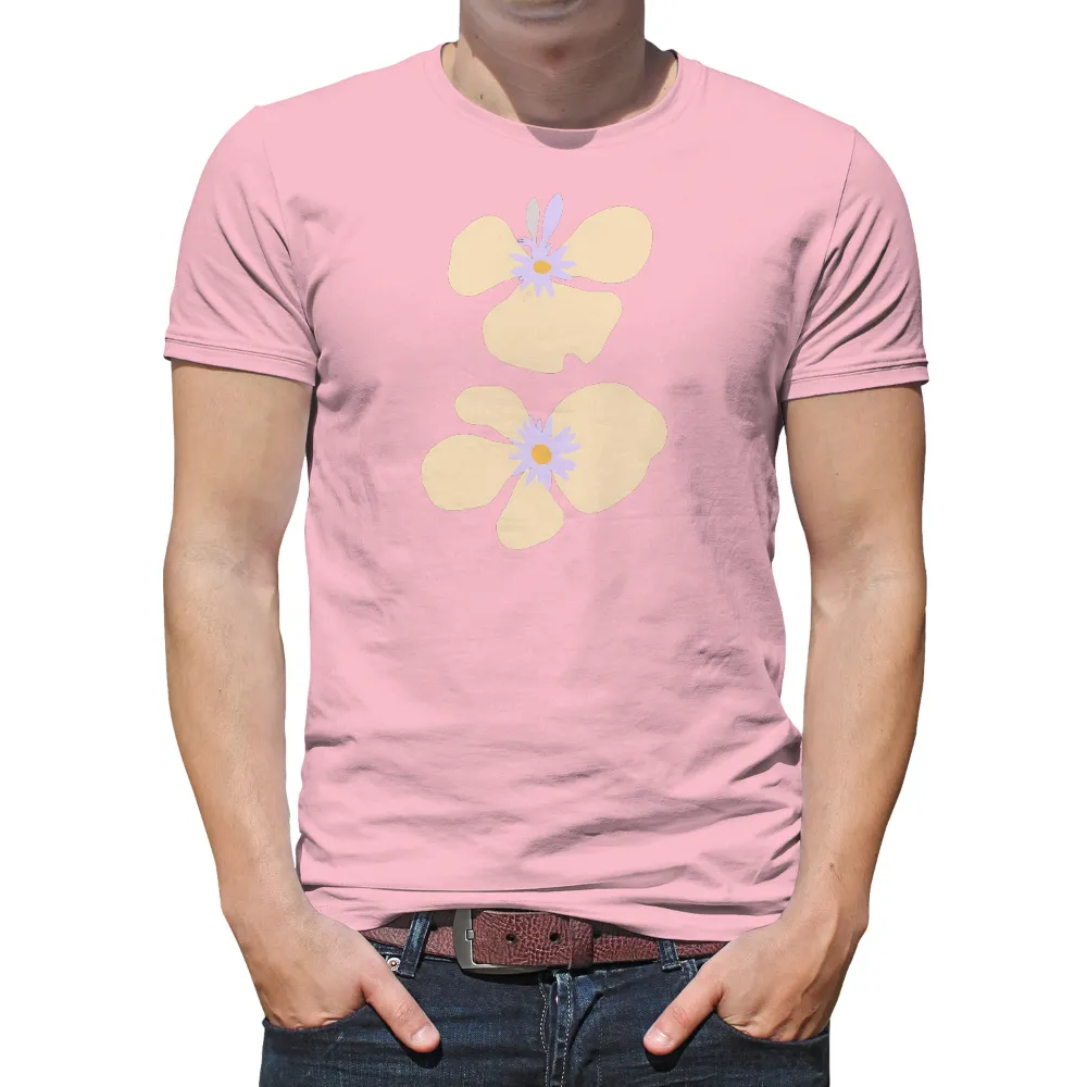 T-Shirts Pattern: Whimsical Daisy Abstract Design|stussy floral print shirt