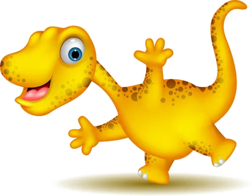 Graphic Tees: Cheerful Yellow Dinosaur - Fun and Positive Design