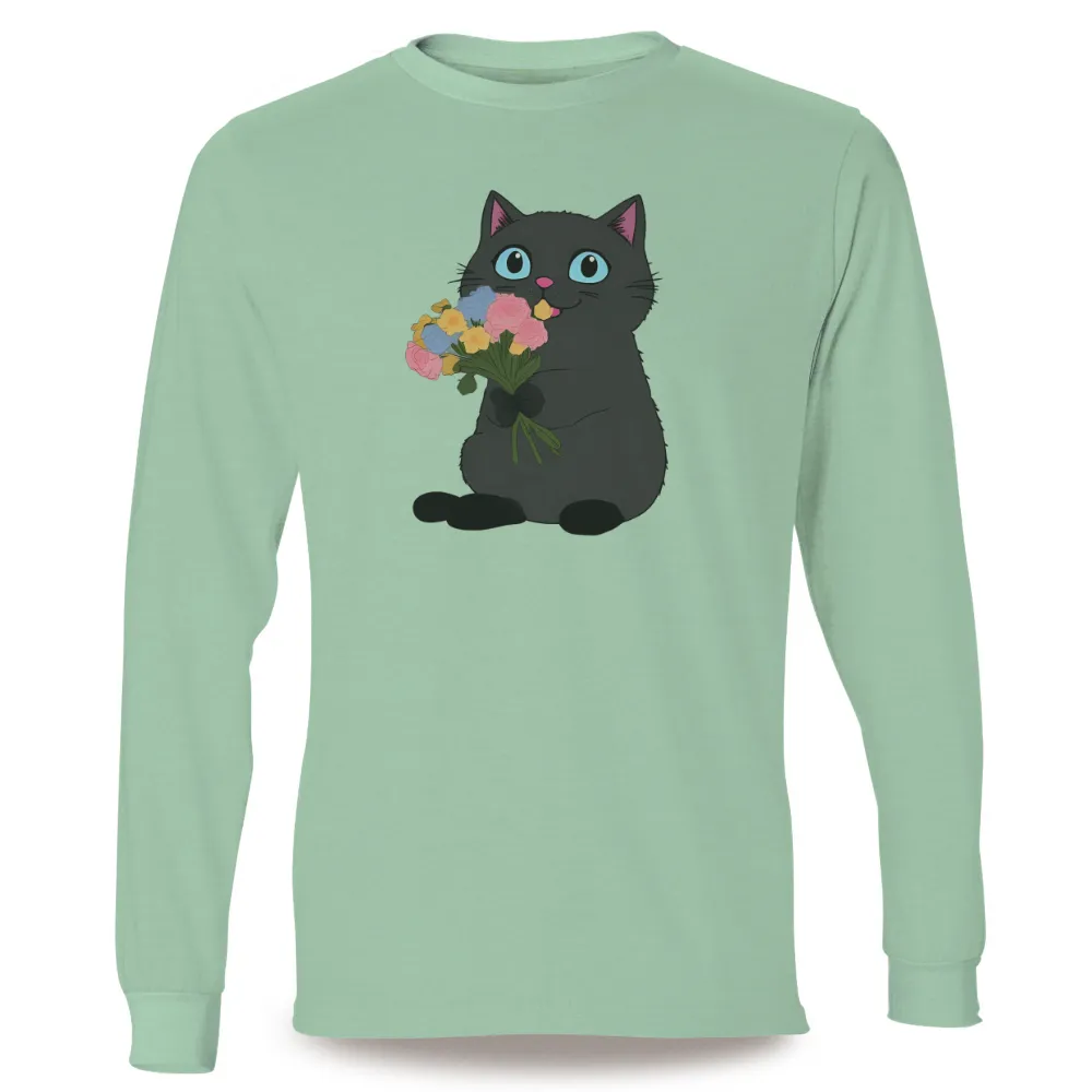 Tee Shirt Printing: Luna the Flower Cat Spreads Joy|cute easter shirts for women