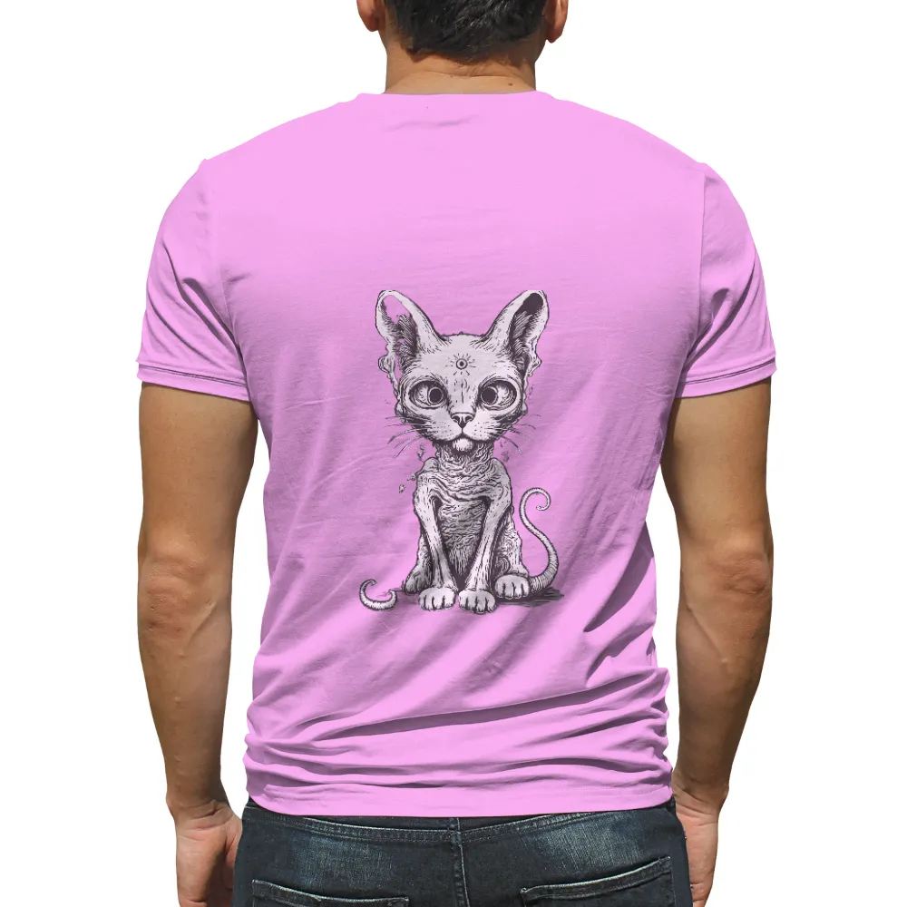 Surreal Graphic Design: Hairless Cat with Third Eye - Mystery and Wonder|critically acclaimed mmorpg final fantasy xiv shirt