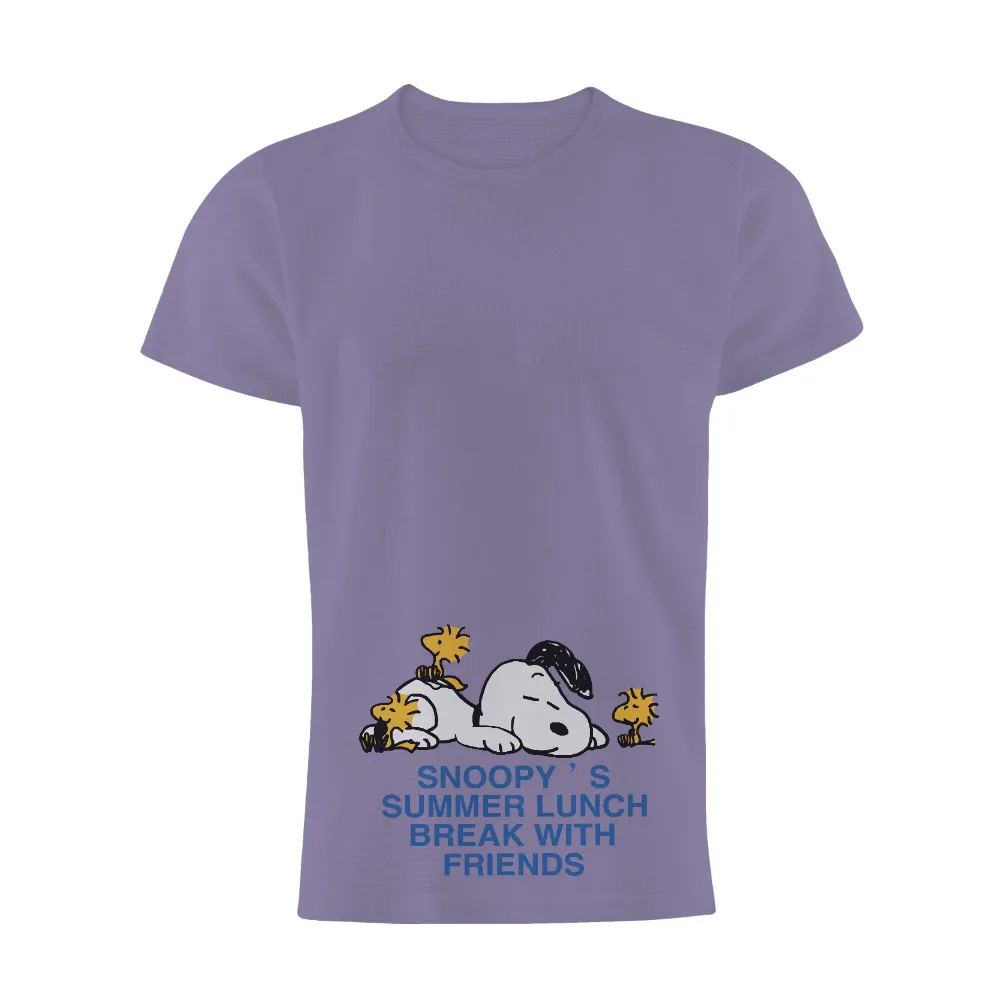 T-Shirts Custom: Snoopy’s Summer Lunch Break with Friends|summer shirts that hide fat arms