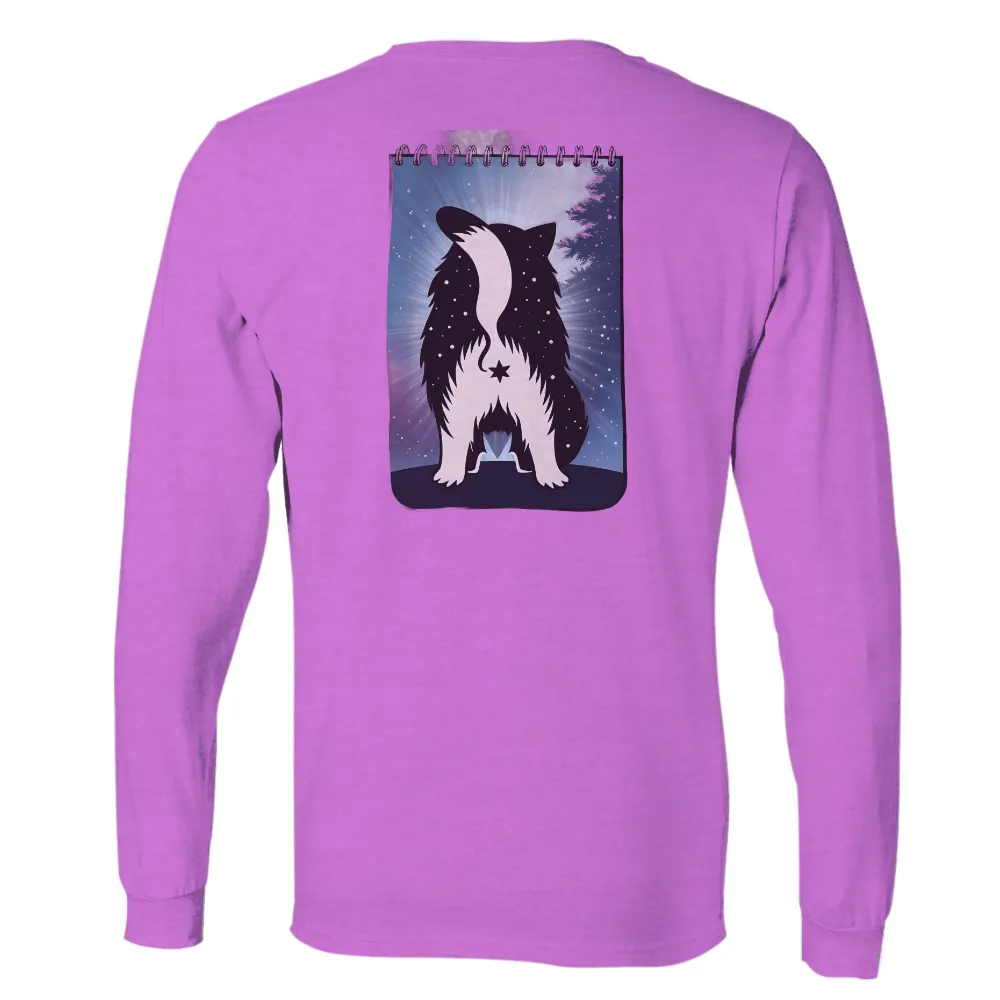 T-Shirts Custom: Papillon Dog Under the Stars - Artistic Design|grab t shirt design