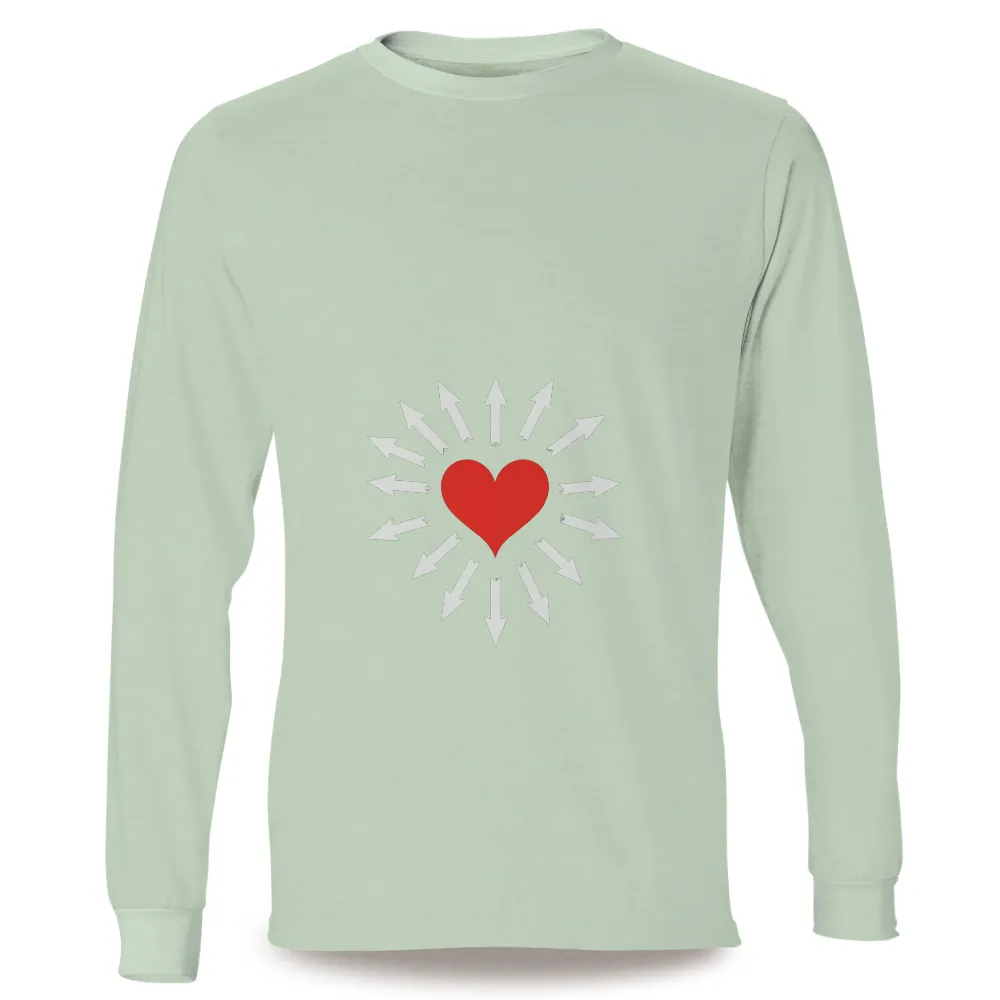 Spread Love with Shirts Graphic Tees: Heart and Arrows Design|man i love farming shirt busch light