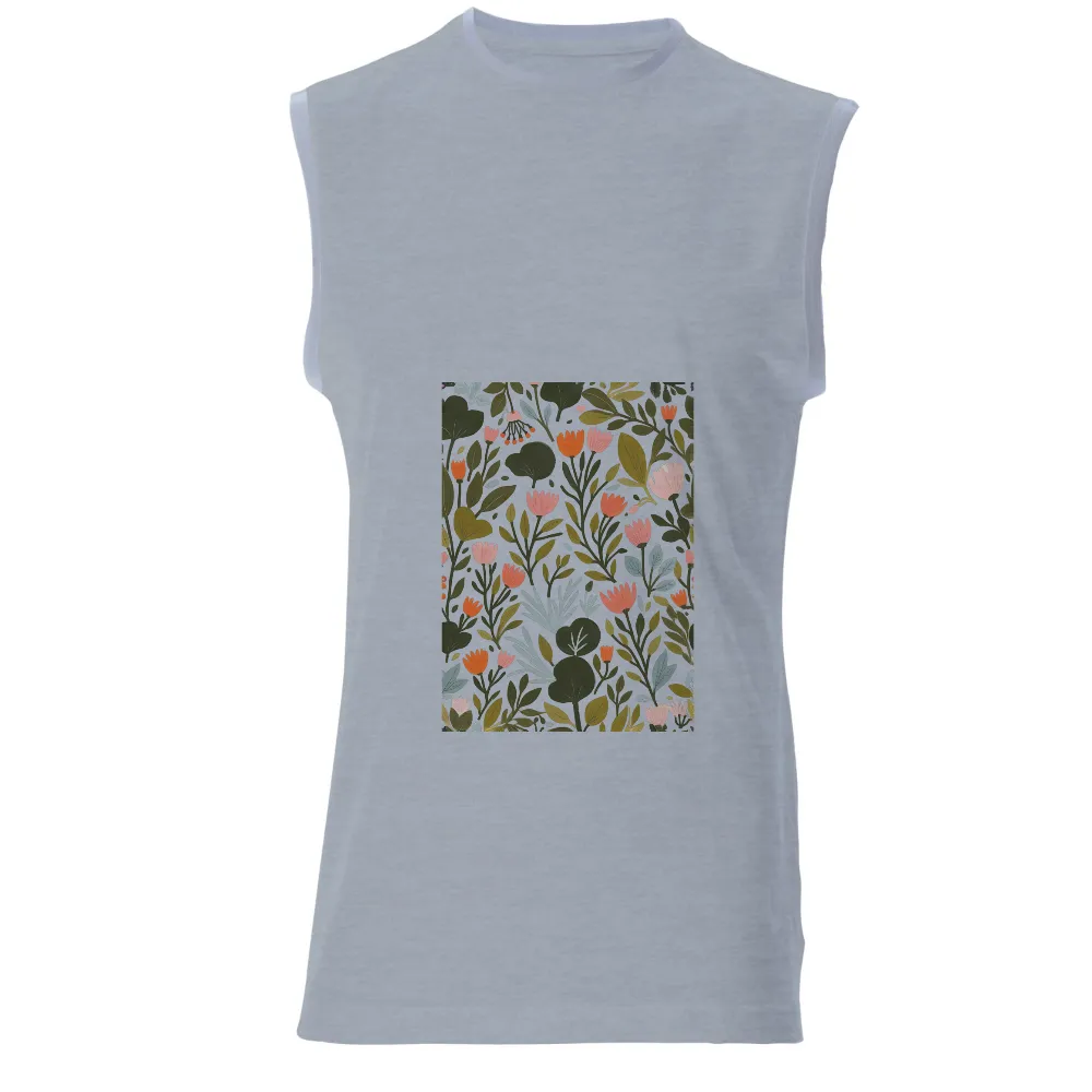 Custom T-Shirt Printing: Vibrant Flowers and Leaves from a Secret Garden|i may not know my flowers shirt