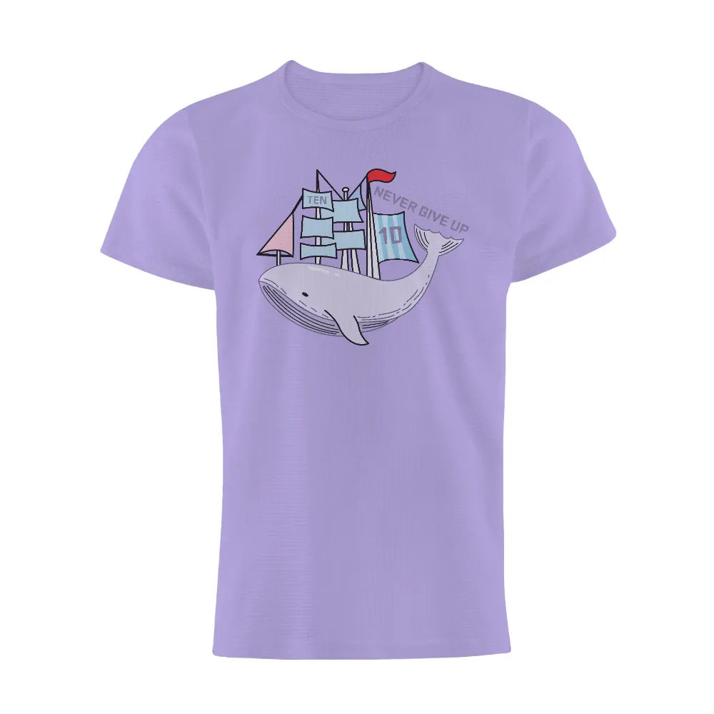 Custom Tee Shirts: Whale and Ship - Never Give Up|hope trip shirt