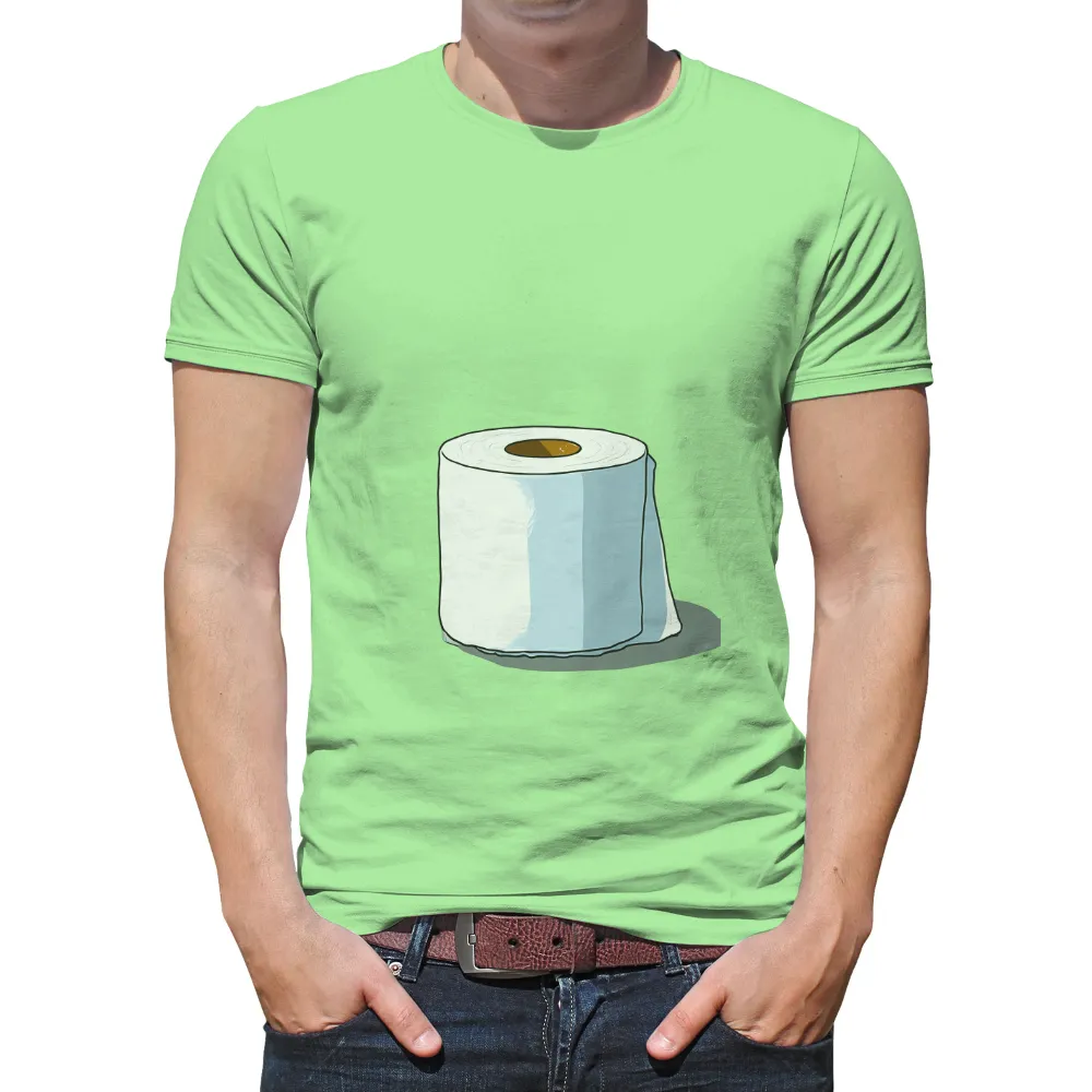 Tee Shirt Printing: Toilet Paper Roll - Minimalist Humor Design|military t shirts humor uk