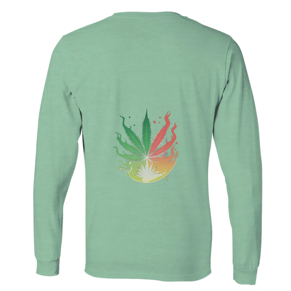 Flame Leaf T-Shirt Printing: Nature Meets Fire|t shirt roblox fire