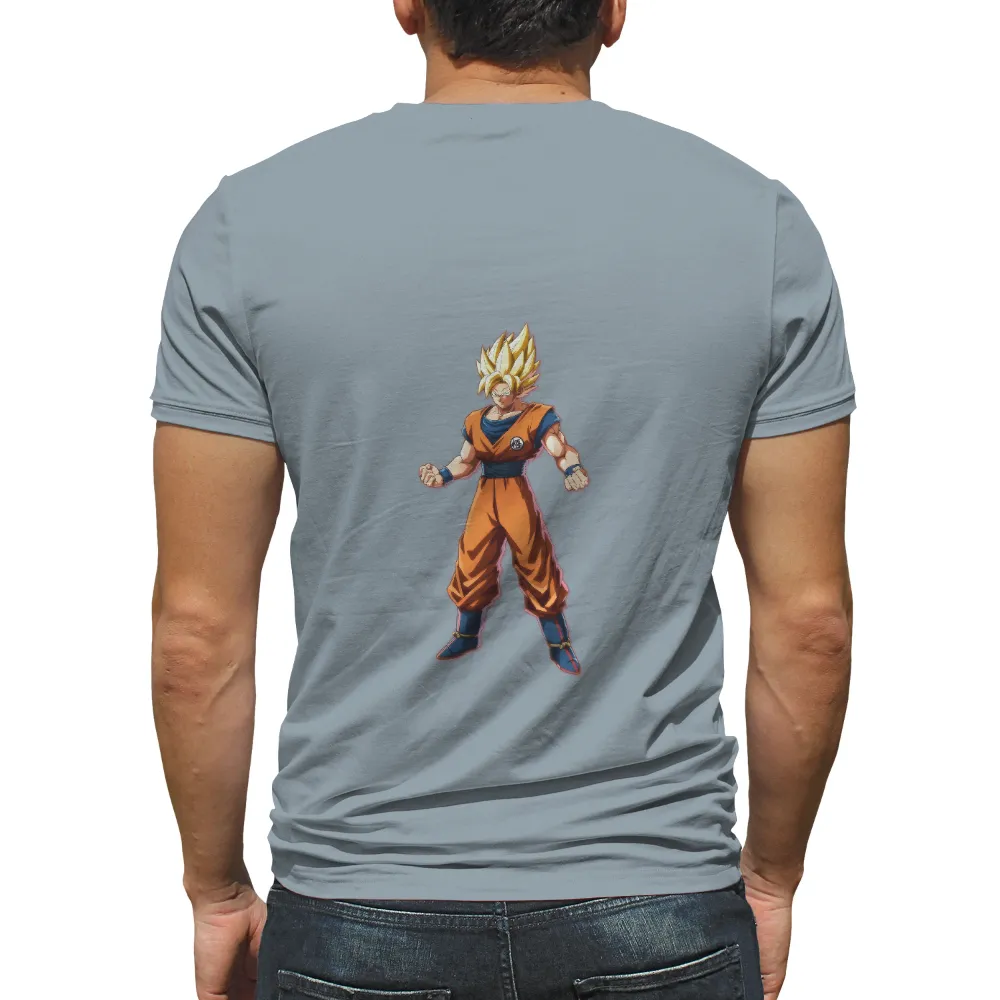 Custom Tee Shirts: Goku Super Saiyan - Anime Power|the new day feel the power t shirt