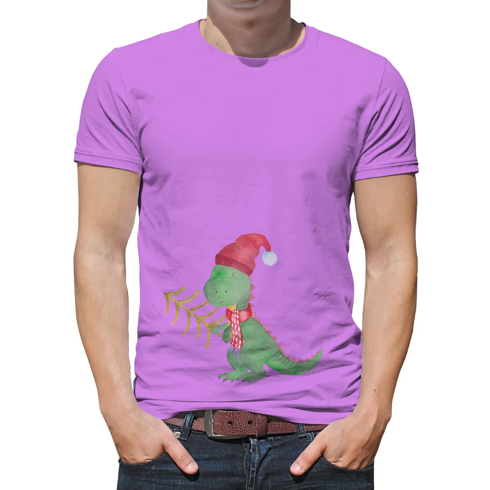 T-Shirts Custom: Whimsical Dino's Festive Holiday Cheer|christmas tshirt 2022