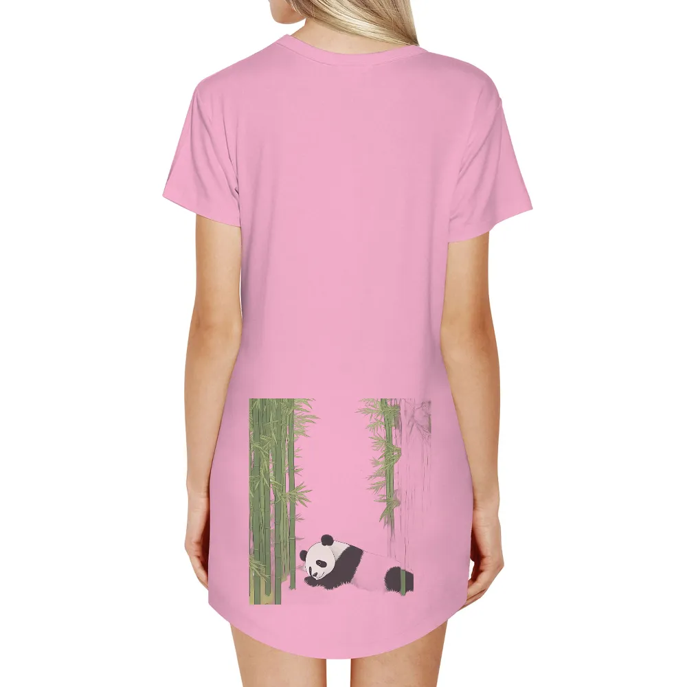 Graphic Tees: Panda Tranquility in Bamboo Forest|be art t shirt