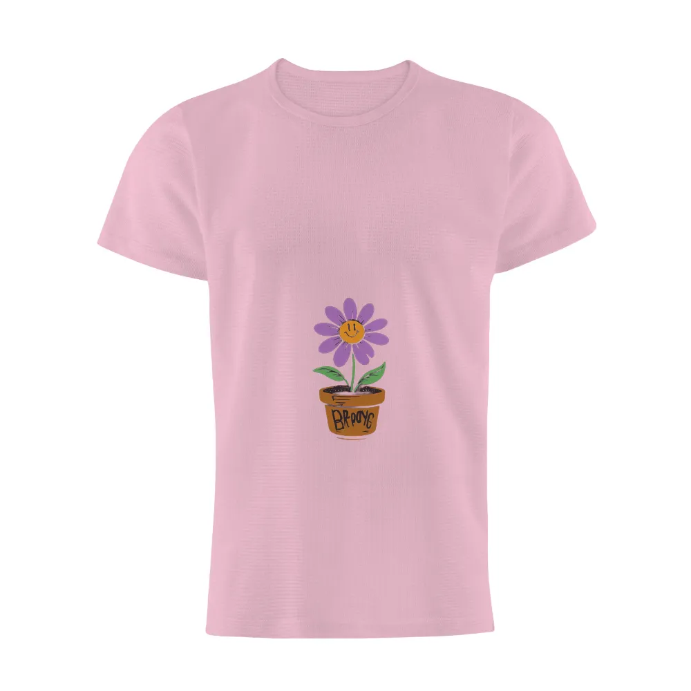 Custom T-Shirt Printing: Spread Happiness with Daisy's Smile|stay smiley oversized t shirt