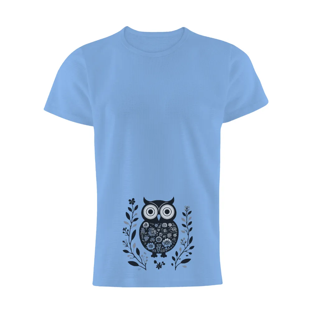 Custom Tee Shirts: Nature's Wisdom - Owl Design|zayde wisdom