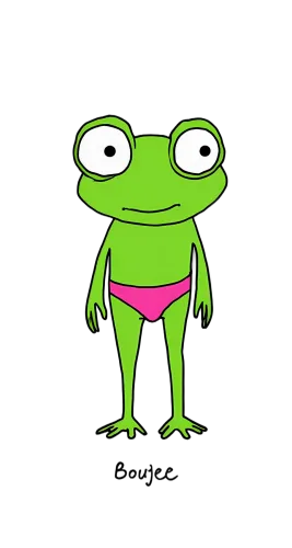 T-Shirts Pattern: Freddie the Frog in Pink Pants