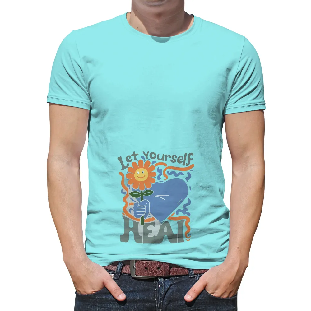 Customized Tee Shirts: Let Yourself Heal with Joyful Heart Design| let yourself heal