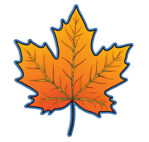 T-Shirts Custom: Autumn Maple Leaf - Unique Artistic Design