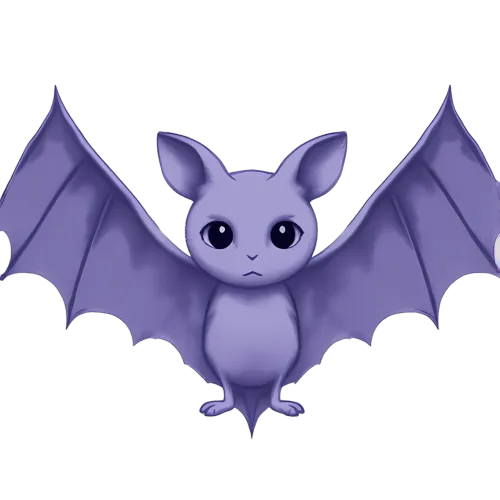 T-Shirts Pattern: Whimsical Purple Bat - Artistic Designs