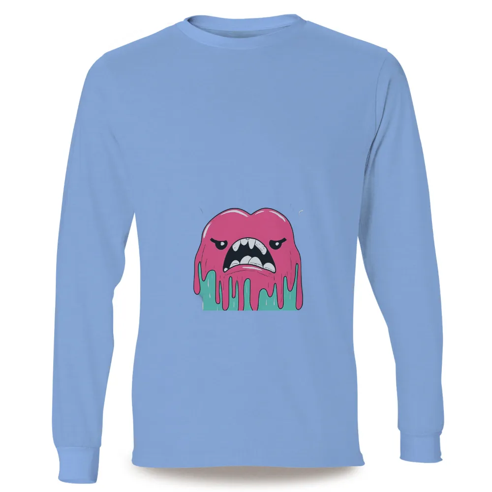 Customized Tee Shirts: Express Your Emotions with Gloom|Vibrant pink creature with a menacing grin