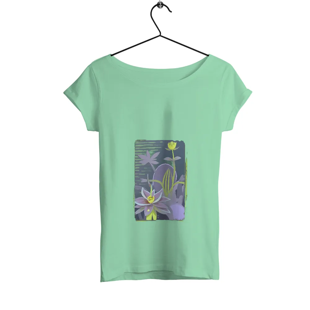 TShirt Design: Serene Lily Pond - Nature Inspired Tranquility| tranquil lily pond