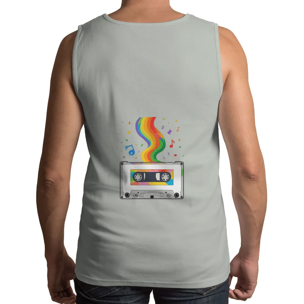 T-Shirts Custom: Vintage Cassette Rainbow Melody|women's 80's vintage t shirts