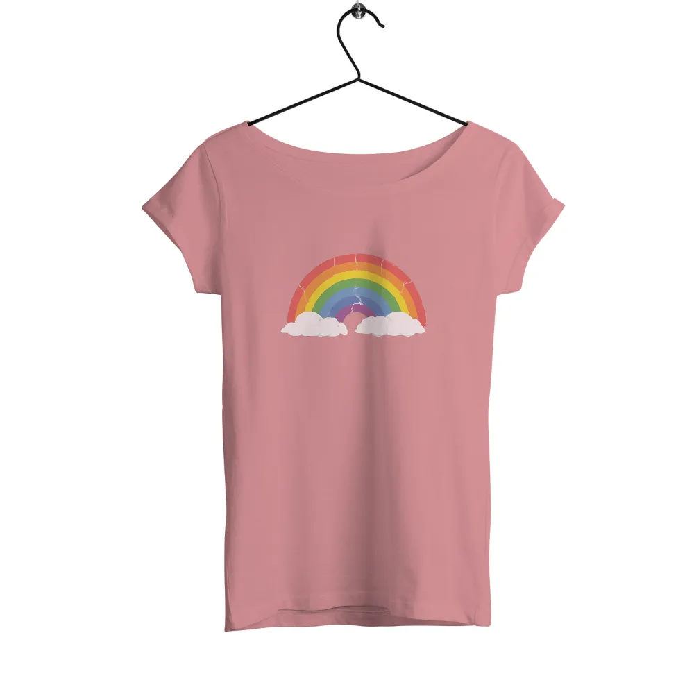 Custom T-Shirt Printing: Hopeful Rainbow with Cracks|obey rainbow shirt