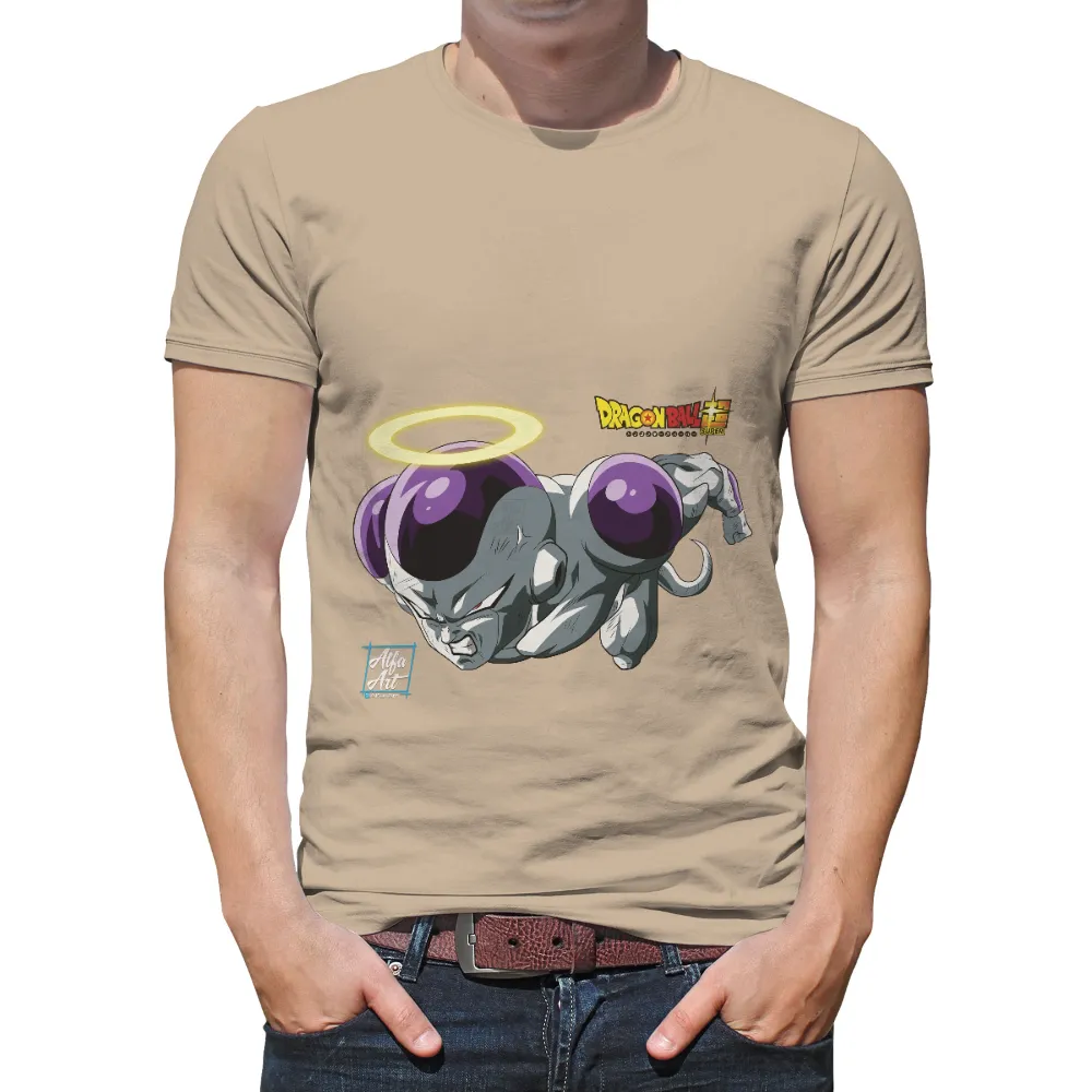 Frieza with Halo: A Unique T-Shirts Design Inspired by Dragon Ball Super|kraft light as a cheddar swiss as a board shirt