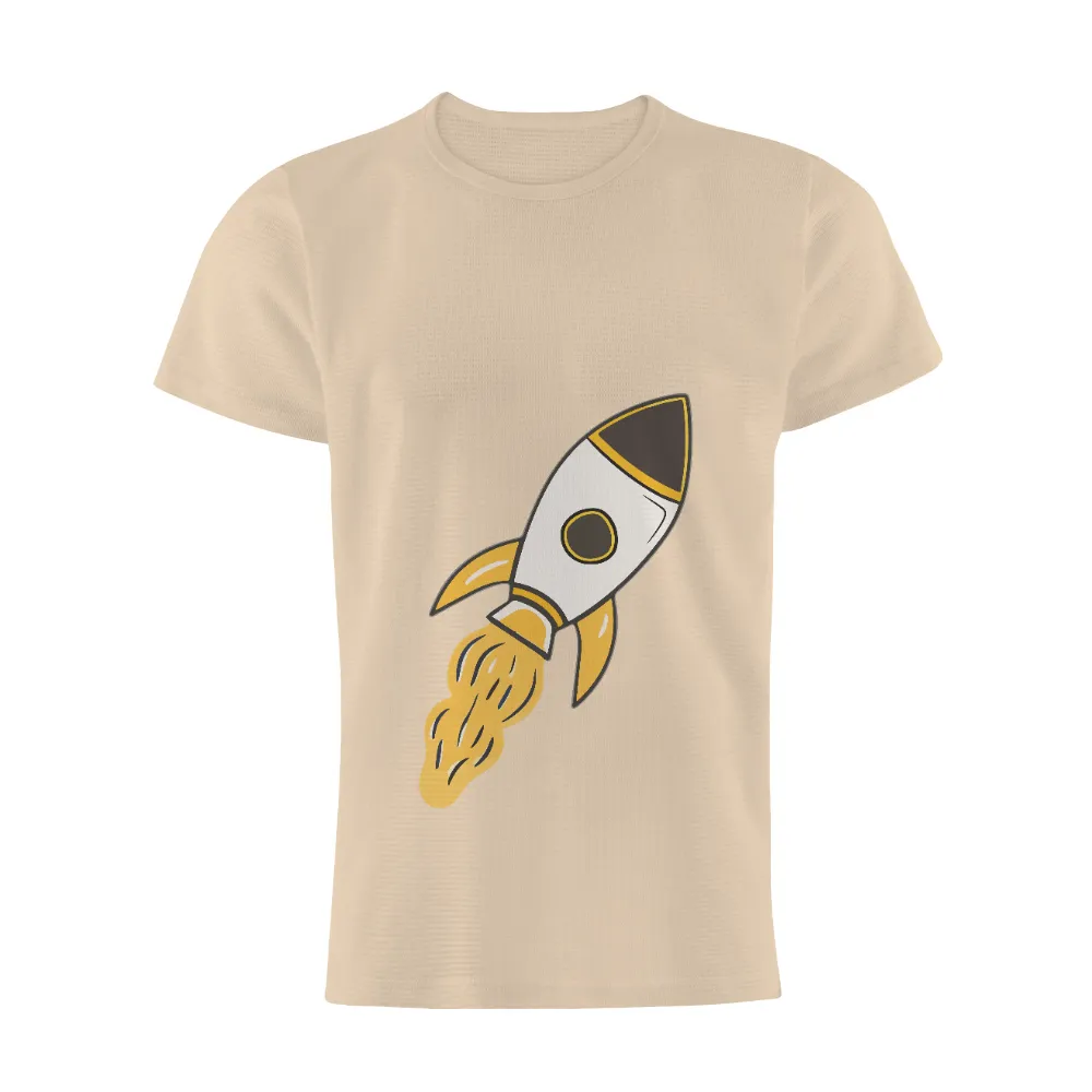 Customized Tee Shirts: Rocket Exploration - Vintage Adventure|icon shirt rainbow