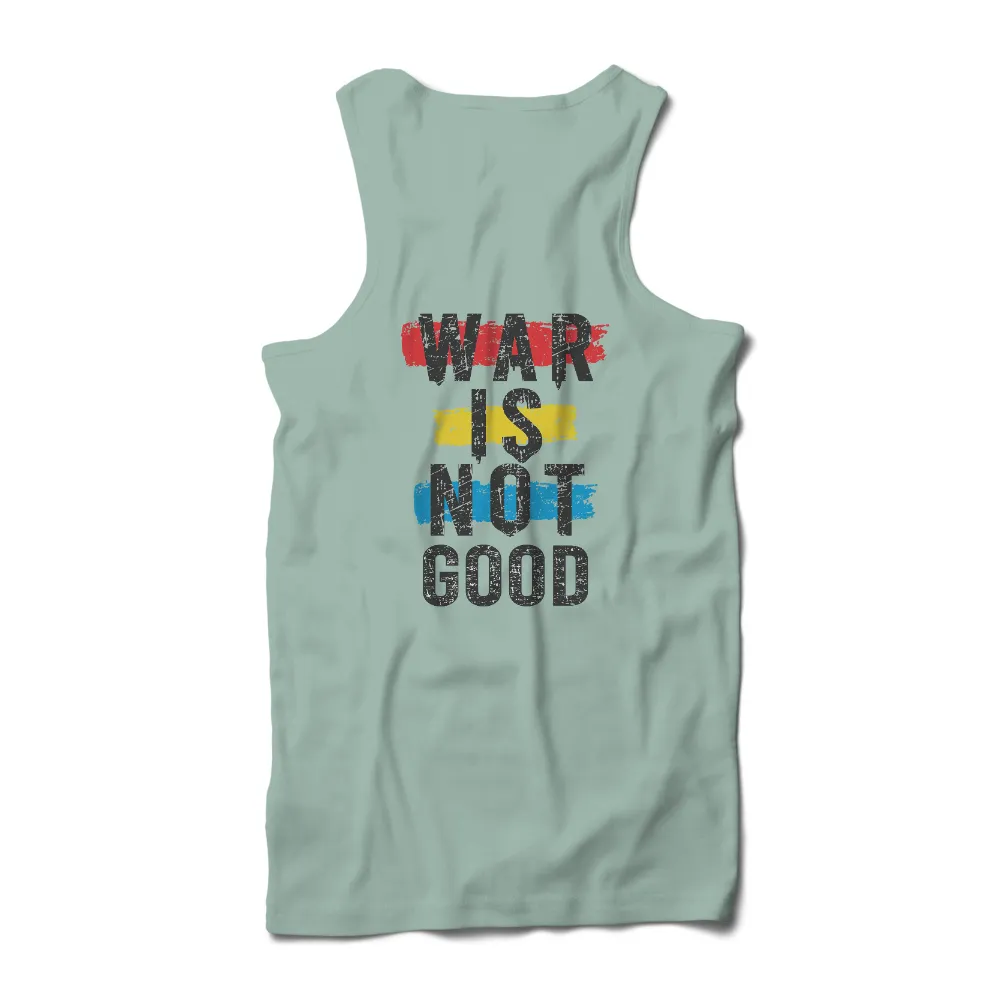 Custom T-Shirt Printing: War is Not Good - Peace Activism Design|4th of july family t shirts