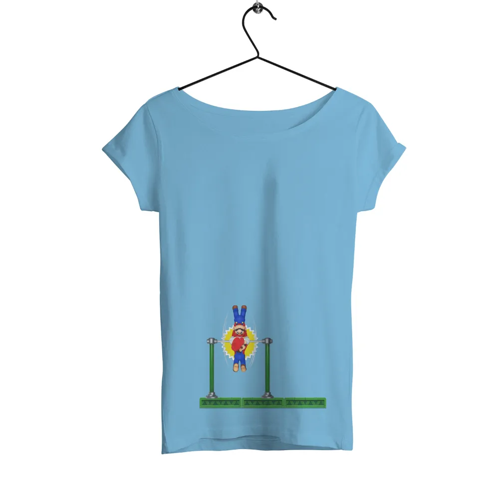 Customized Tee Shirts: Mario's Gravity-Defying Adventure|yanderedev mario shirt