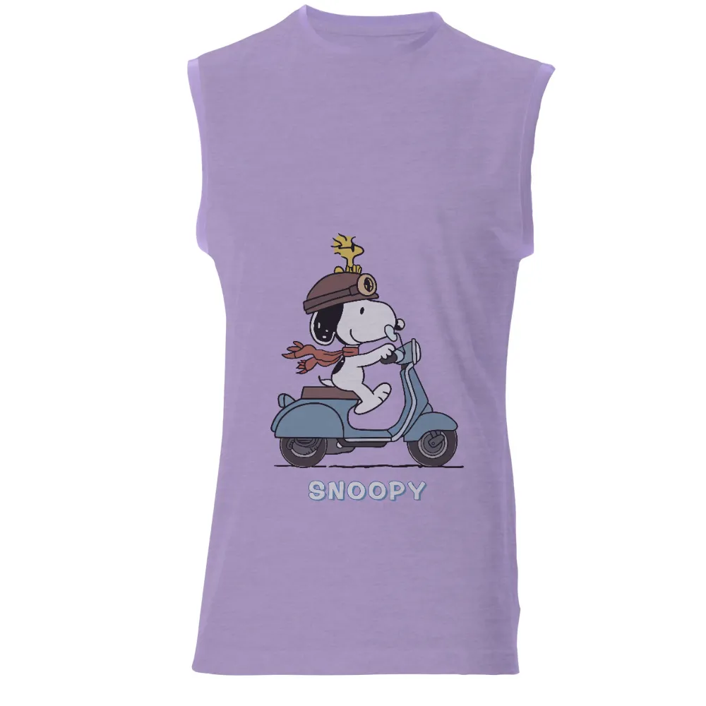 Shirts Graphic Tees: Snoopy's Vintage Scooter Adventure|vintage nba logo t shirts