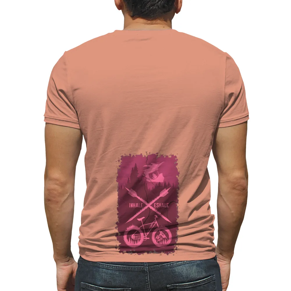 T-Shirts Pattern: Mountain Biking Adventure with Nature Elements| crossed arrows