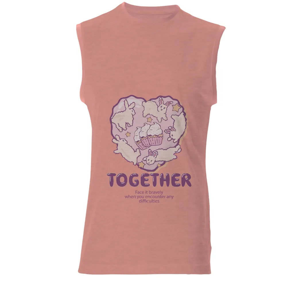 T-Shirt Printing: Together - Face It Bravely with Unity and Support|heart shirts for valentine's day