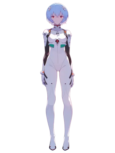 Rei Ayanami standing confidently - rei ayanami eva unit