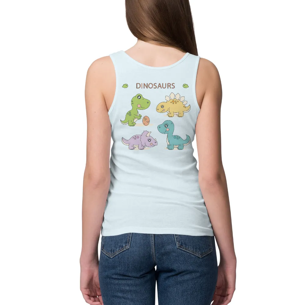 Custom Tee Shirts: Adorable Dinosaur Friends - Artistic Designs|cute summer oversized shirts