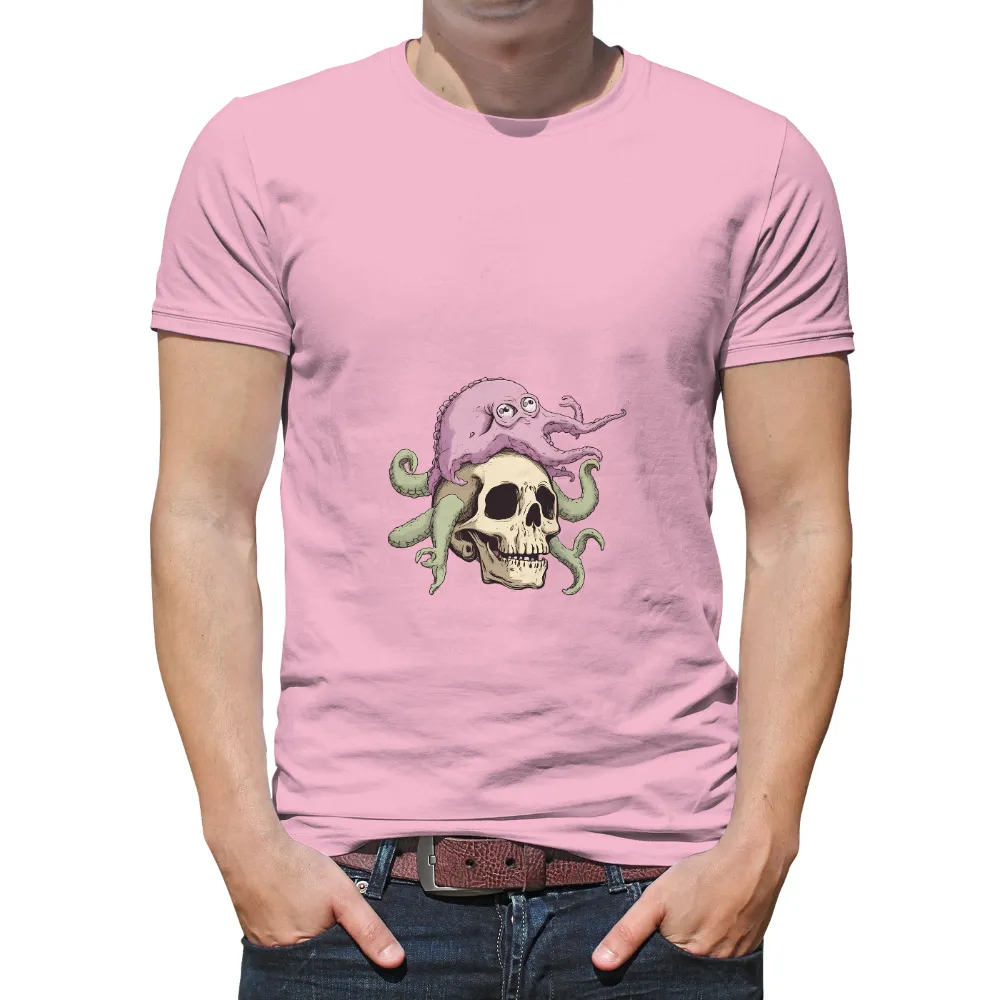 T-Shirt Printing: Skull and Octopus - A Dance of Life and Death|octopus jungle trousers