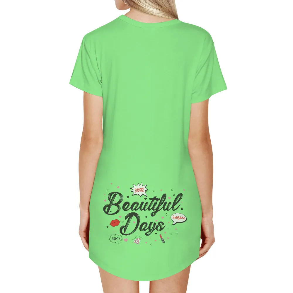 Shirts Graphic Tees: Beautiful Days with Magic Lipstick|happy mondays call the cops t shirt