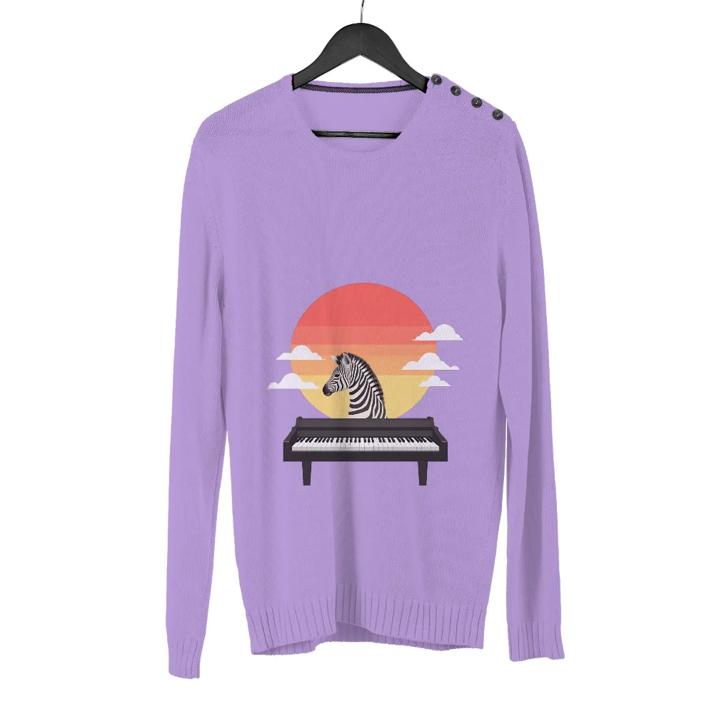 Custom T-Shirt Printing: Melody's Piano Serenade Under the Sunset|design your own fishing t shirts